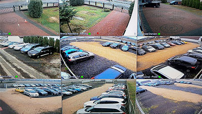 Obraz z kamer monitoringu - Parking Pyrzowice - Katowice Lotnisko - Pewny Parking